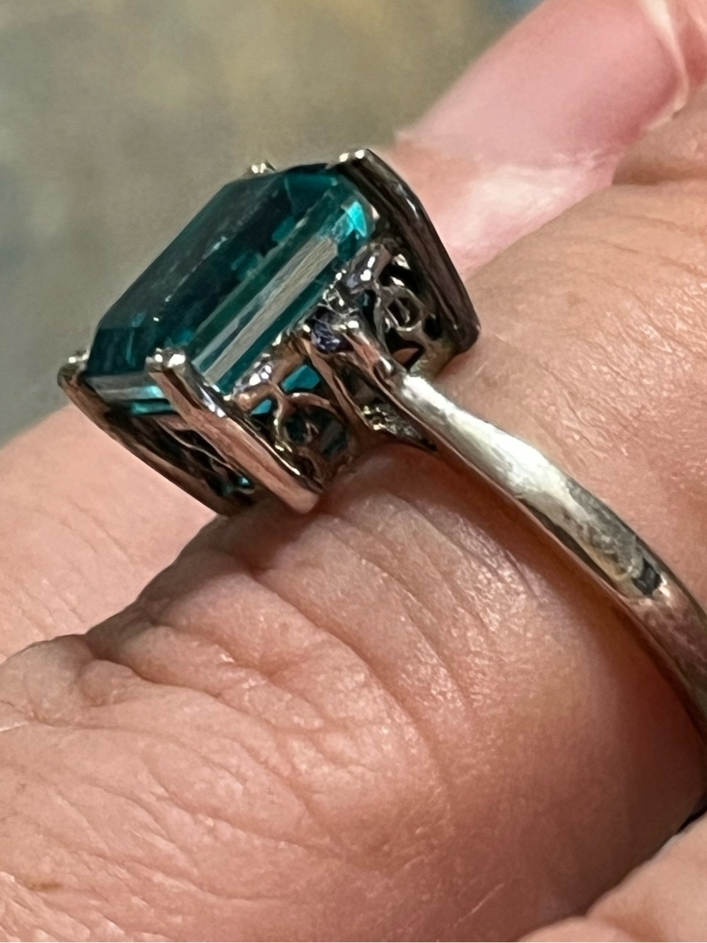Chuck Clemency STS Sterling Silver 925 Tourmaline Amethyst Ring - Size 5.75 - Picture 5 of 9